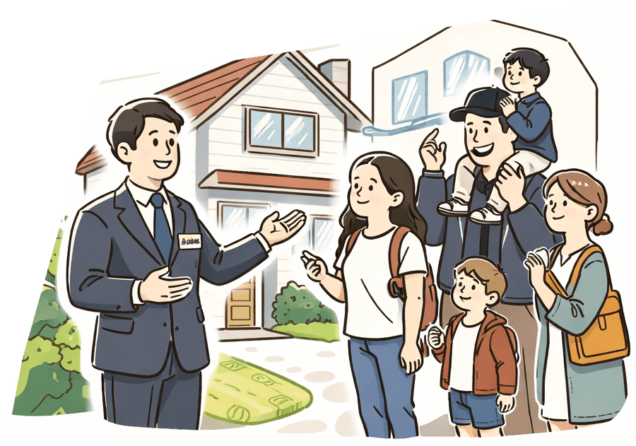 仲介販売のイメージイラスト