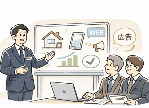 販売戦略立案のイメージイラスト